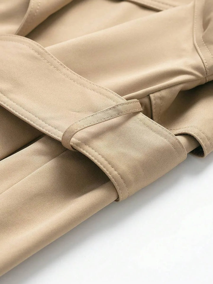 Trench coat met ceintuur en zakken