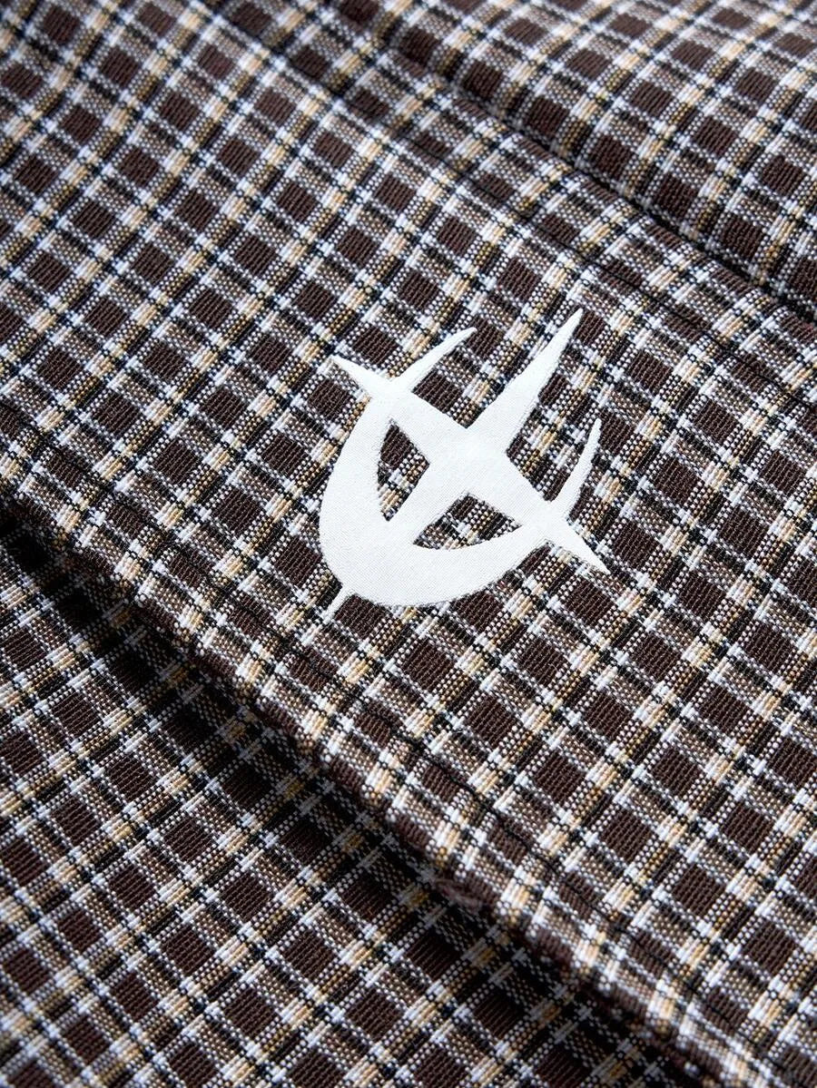 Oversized parka met plaid patroon