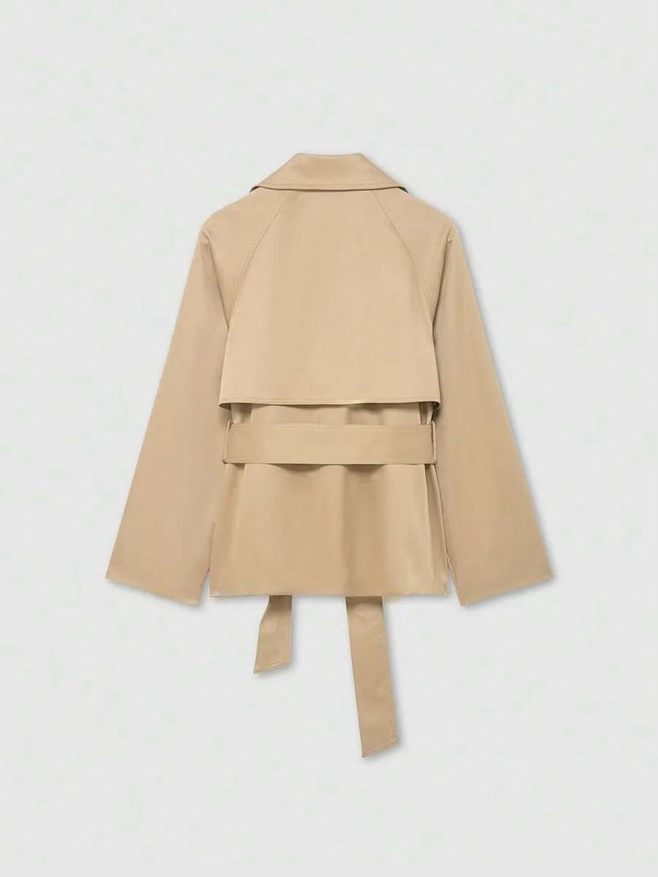 Trench coat met ceintuur en zakken