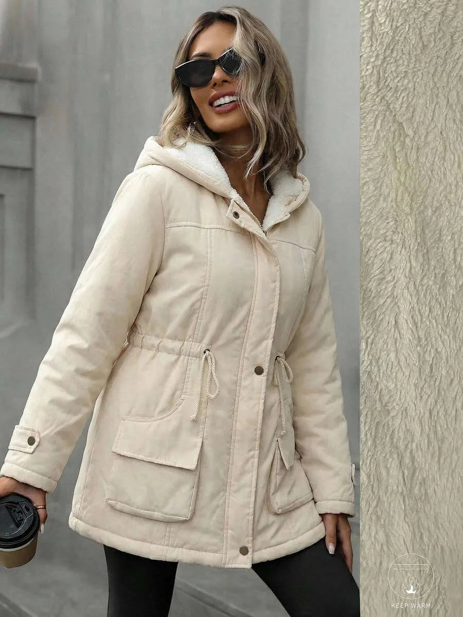 Hooded parka met trekkoord