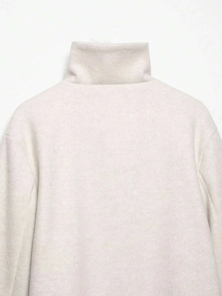 Korte khaki jas met opstaande kraag
