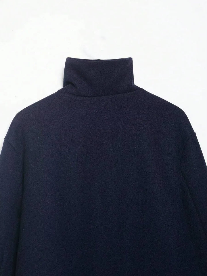 Korte khaki jas met opstaande kraag