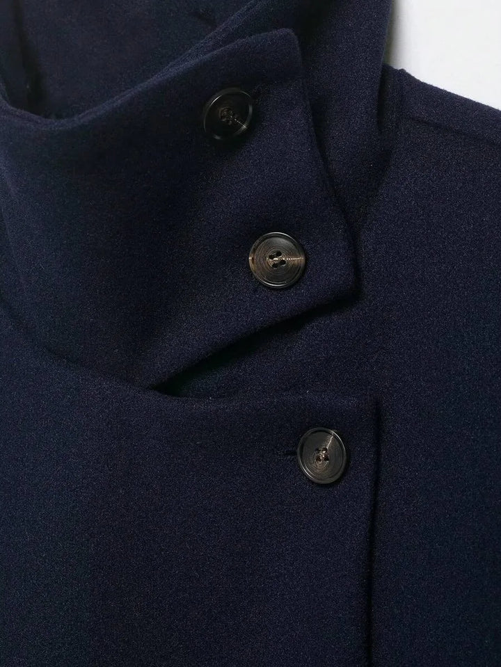 Korte khaki jas met opstaande kraag