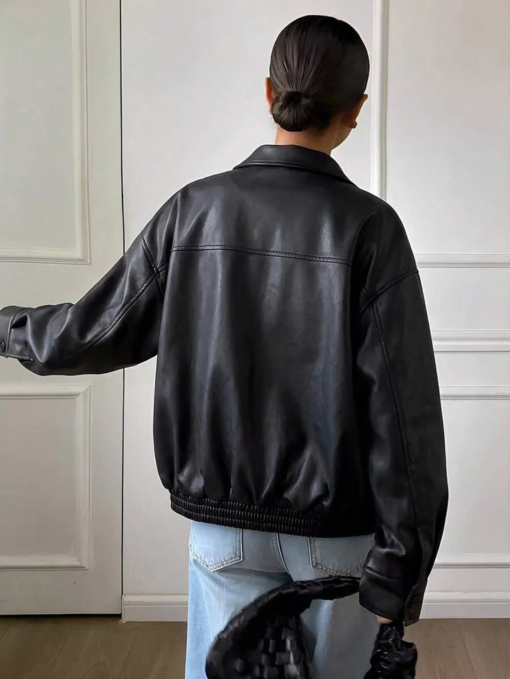 Oversized jas met rits