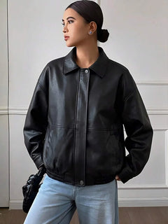 Oversized jas met rits