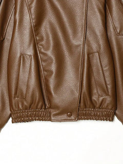 Oversized bomberjack met mandarin kraag