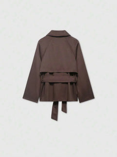 Trench coat met ceintuur en zakken