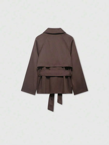 Trench coat met ceintuur en zakken