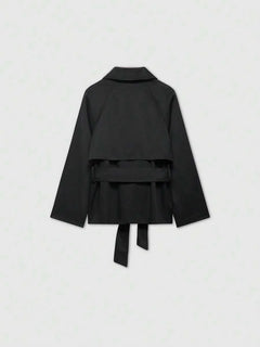 Trench coat met ceintuur en zakken