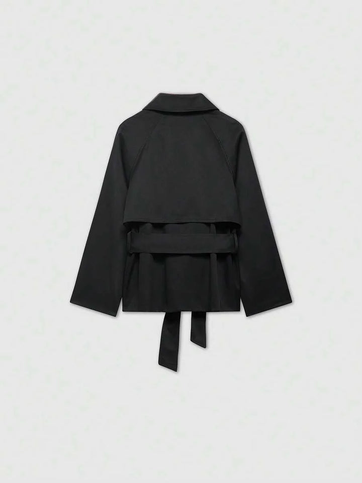 Trench coat met ceintuur en zakken