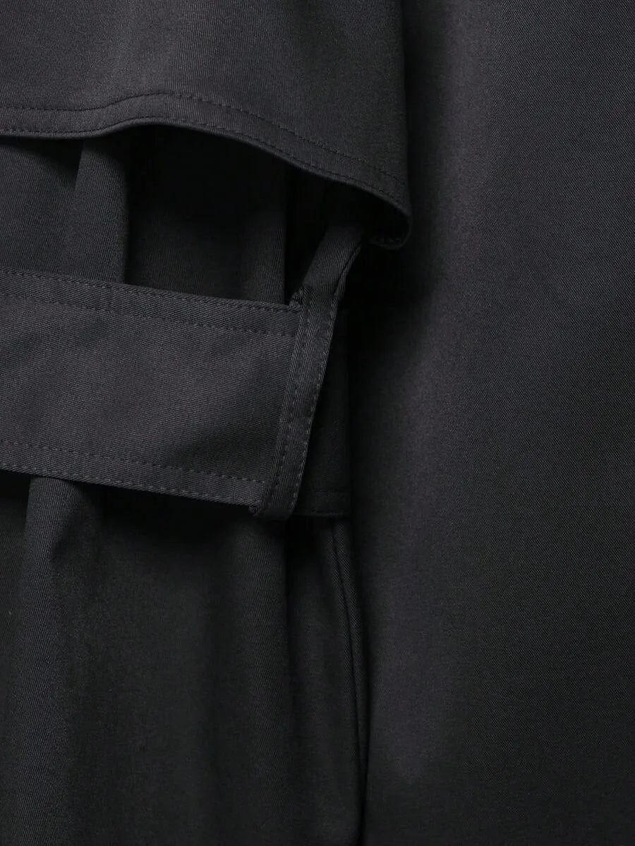 Trench coat met ceintuur en zakken