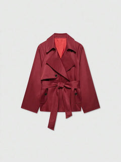 Trench coat met ceintuur en zakken