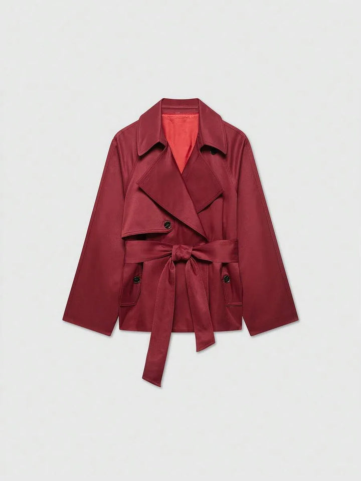 Trench coat met ceintuur en zakken