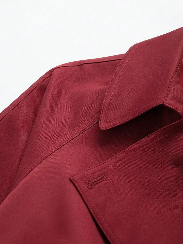Trench coat met ceintuur en zakken