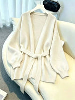 Oversized cardigan met riem