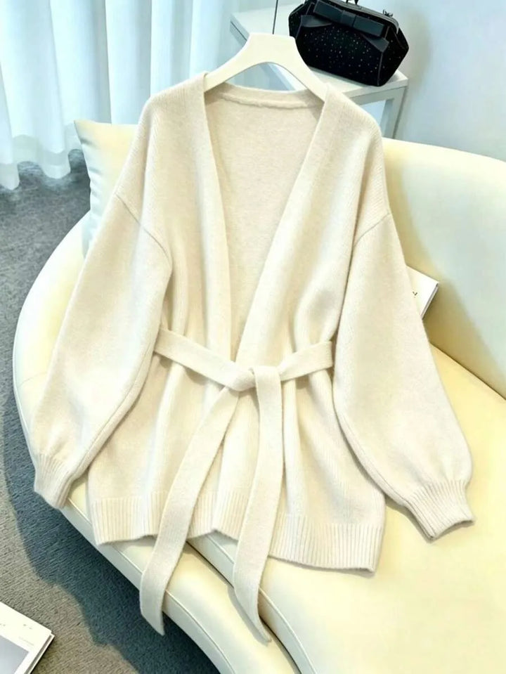 Oversized cardigan met riem