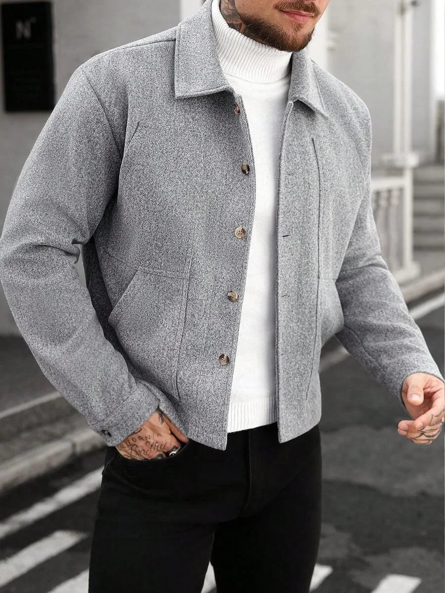 Bomberjack met collared neckline