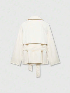 Trench coat met ceintuur en zakken