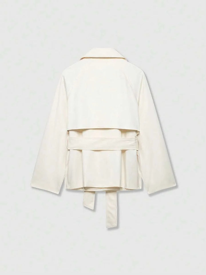 Trench coat met ceintuur en zakken