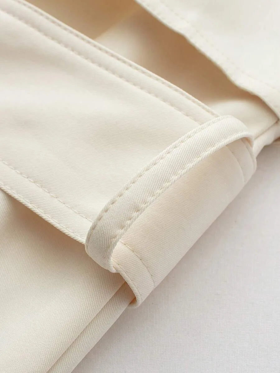 Trench coat met ceintuur en zakken