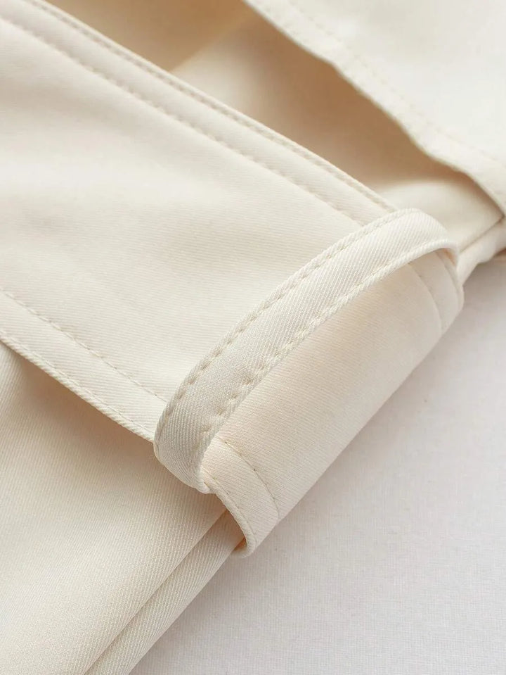 Trench coat met ceintuur en zakken