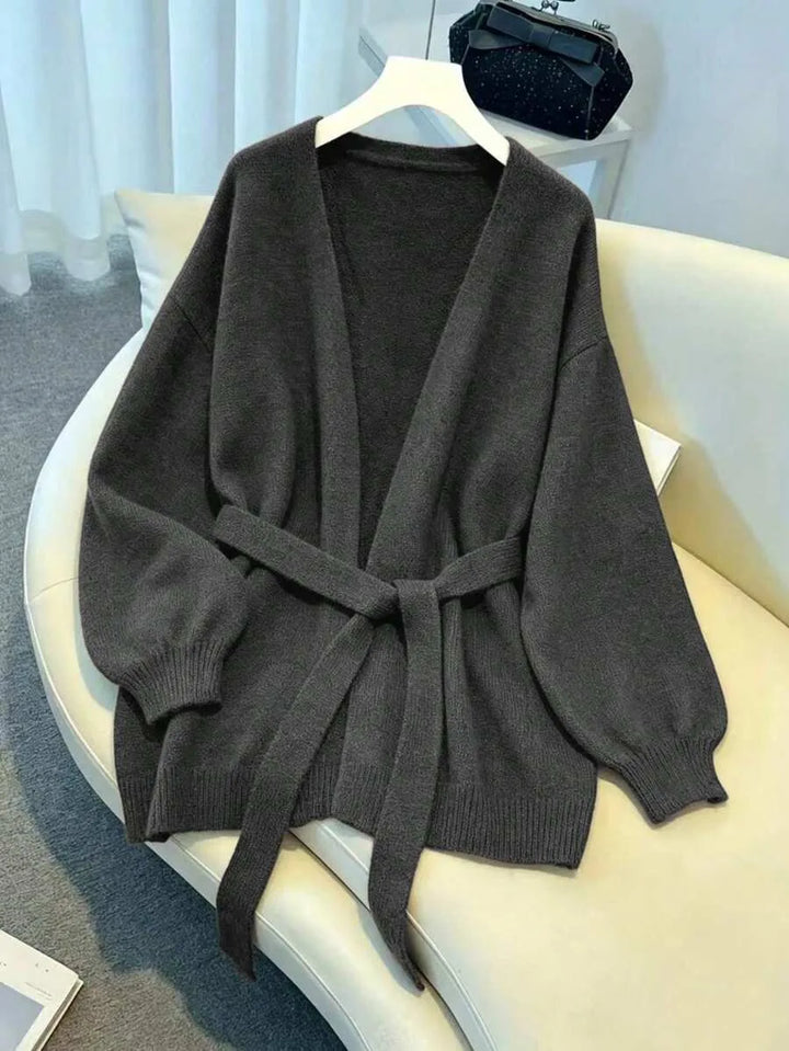 Oversized cardigan met riem
