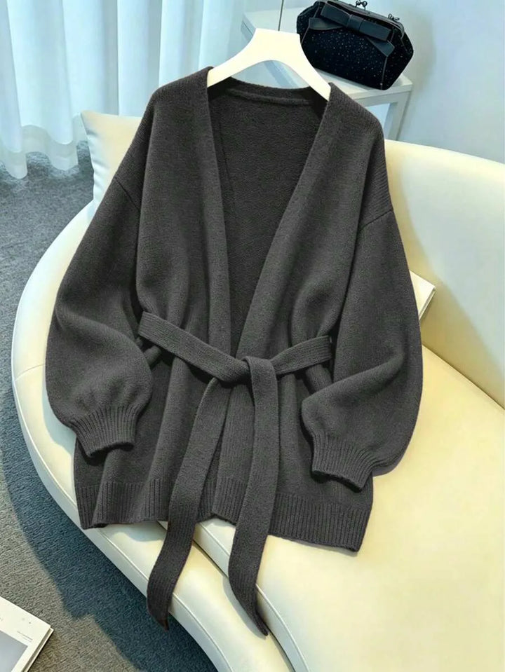 Oversized cardigan met riem