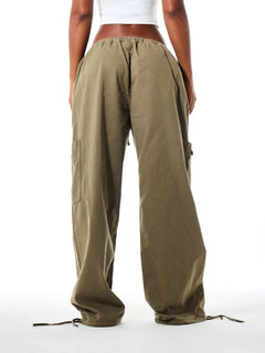 Wide leg cargo pants