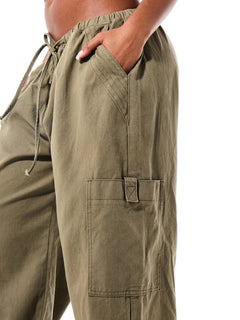 Wide leg cargo pants