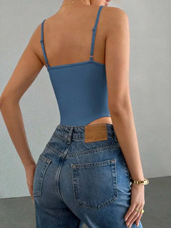 Bodysuit met spaghetti straps