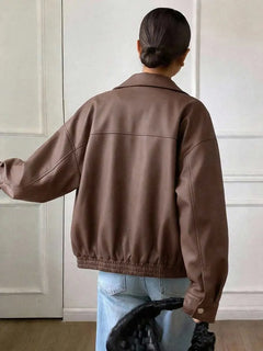 Oversized jas met rits