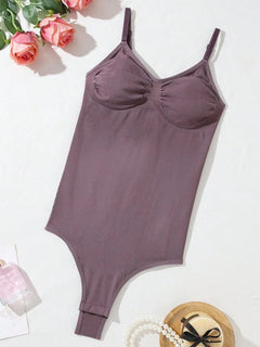 Bodysuit met V-hals en Spaghetti Bandjes