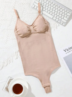 Bodysuit met V-hals en Spaghetti Bandjes