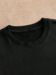 T-shirt met plaid patchwork mouwen