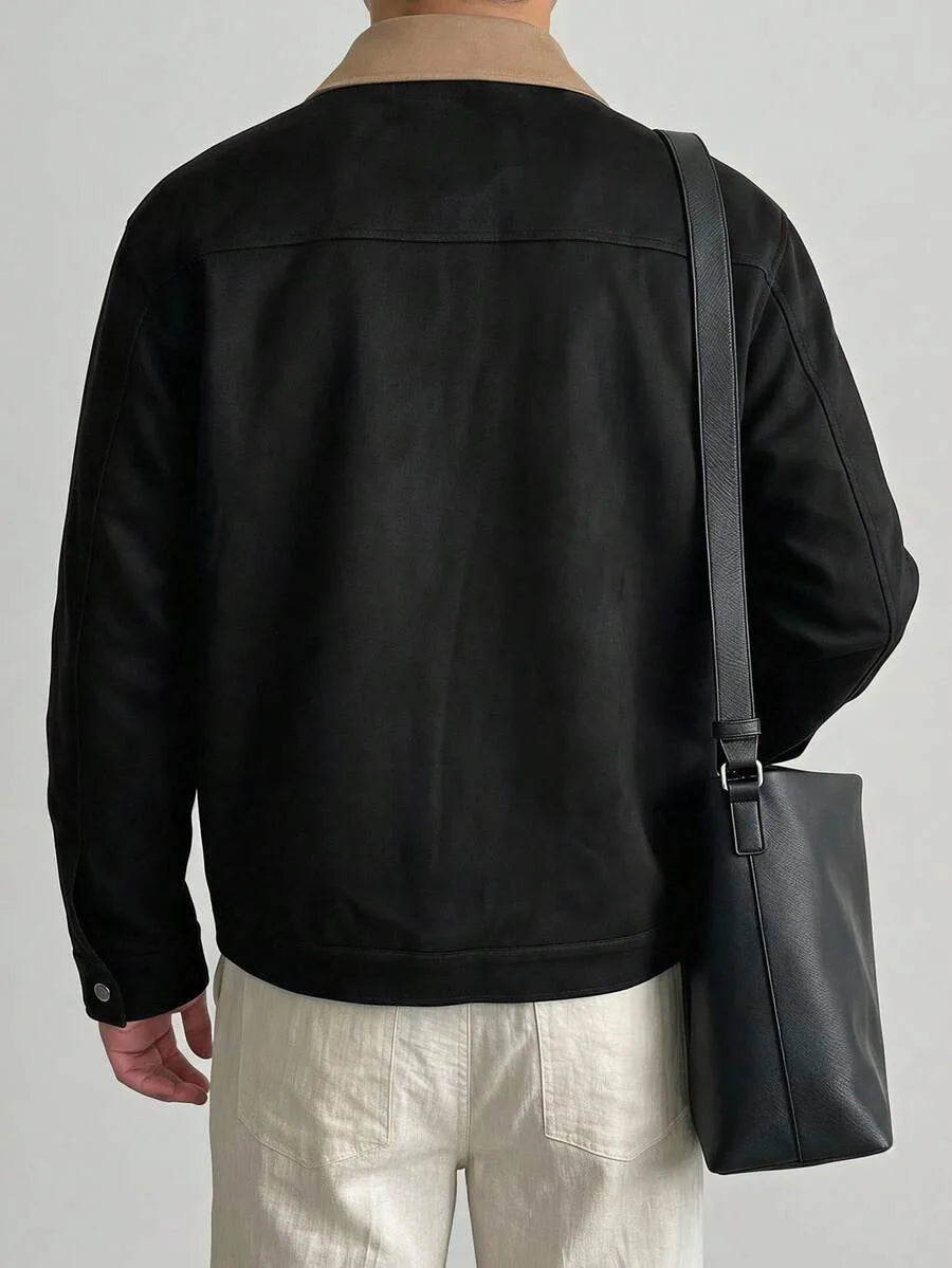 Bomberjack van bruin suede