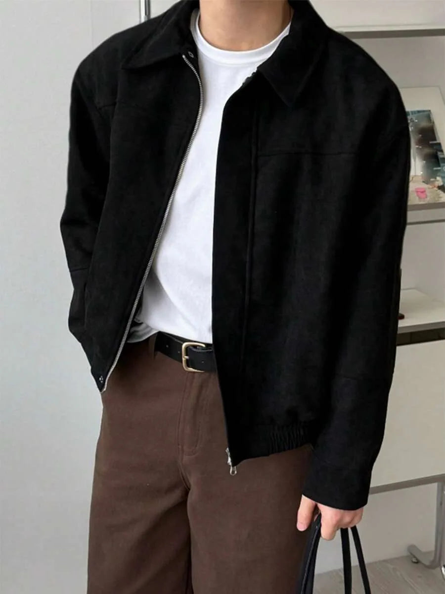 Bomberjack van bruin suede