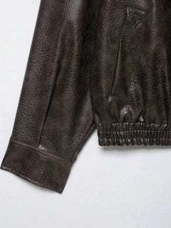 Oversized bomberjack met mandarin kraag