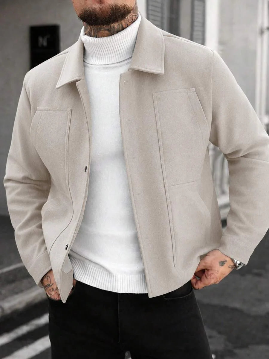 Bomberjack met collared neckline