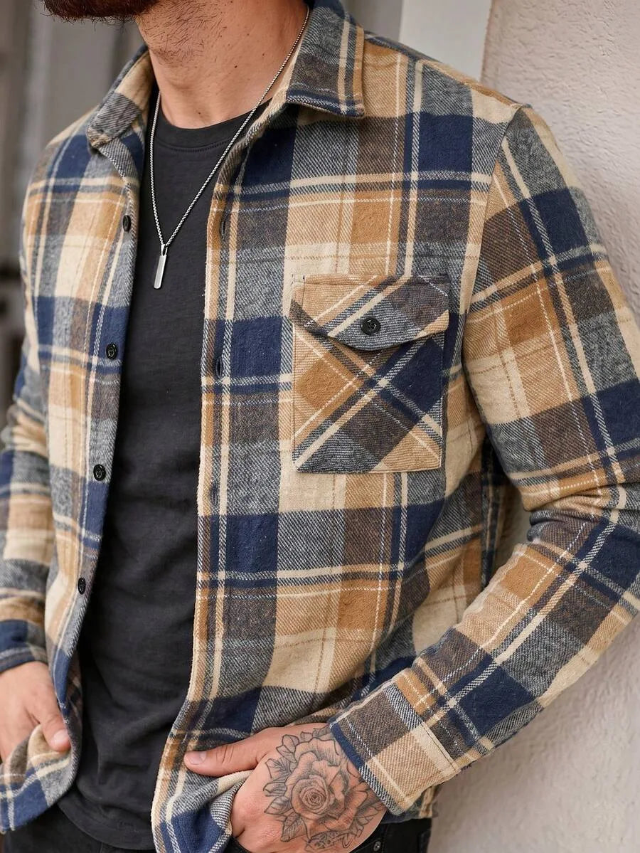Overshirt met plaid patroon