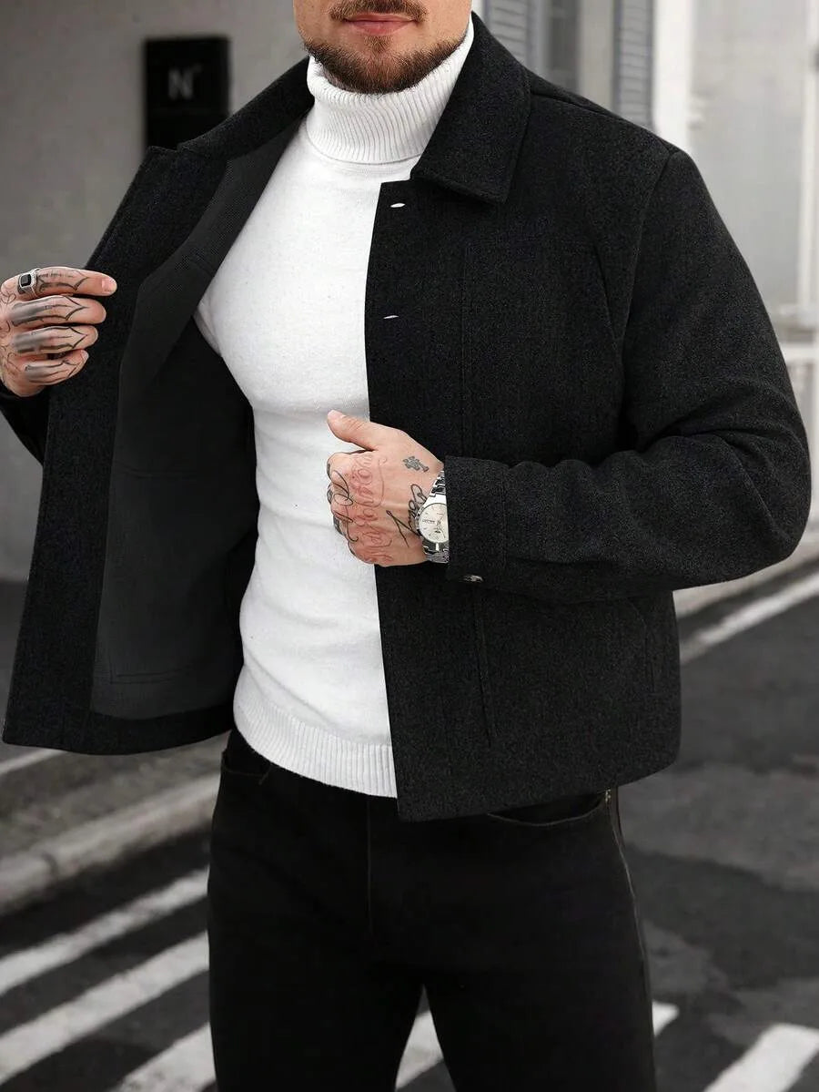 Bomberjack met collared neckline