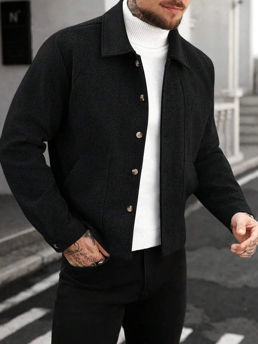 Bomberjack met collared neckline