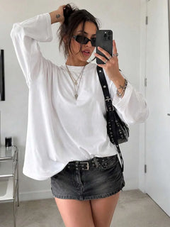 Oversized T-shirt met lange mouwen