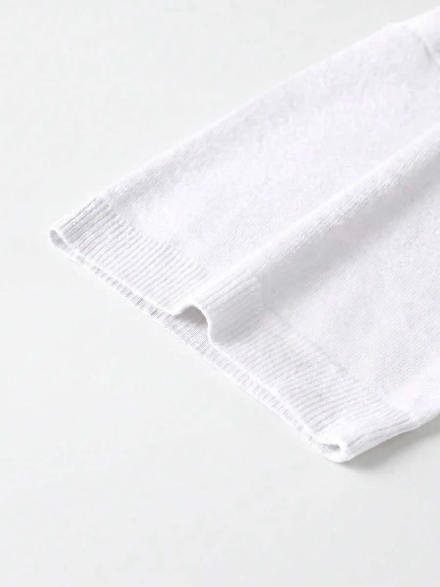 Knit polo shirt met half-zip