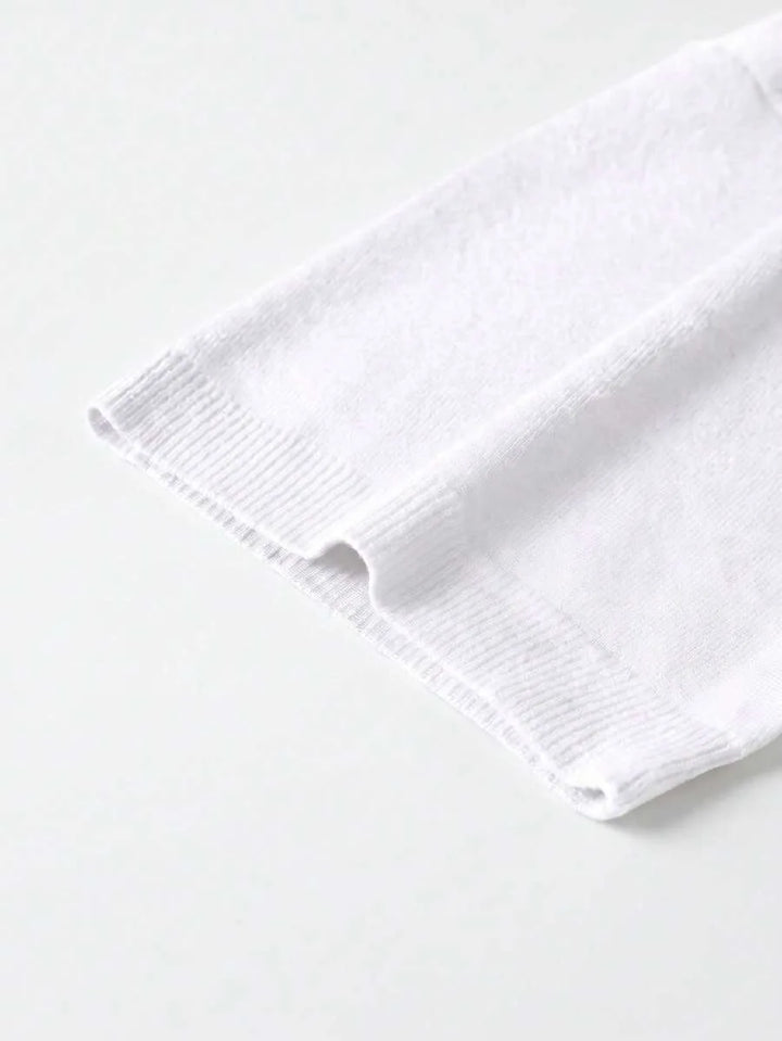 Knit polo shirt met half-zip