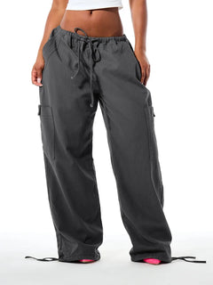 Wide leg cargo pants