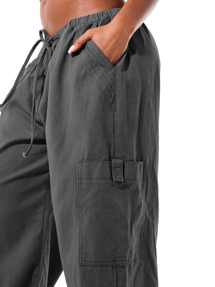 Wide leg cargo pants