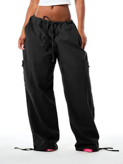 Wide leg cargo pants