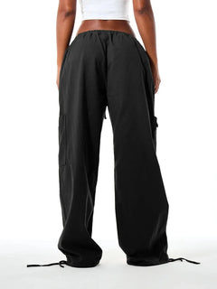 Wide leg cargo pants