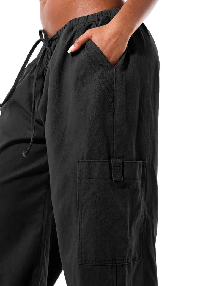 Wide leg cargo pants