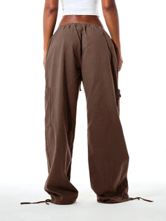 Wide leg cargo pants